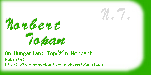 norbert topan business card